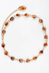 Recess Designer Consignment Vintage Unsigned Smoky Amber Gold Metal Chain Belt Los Angeles Resale