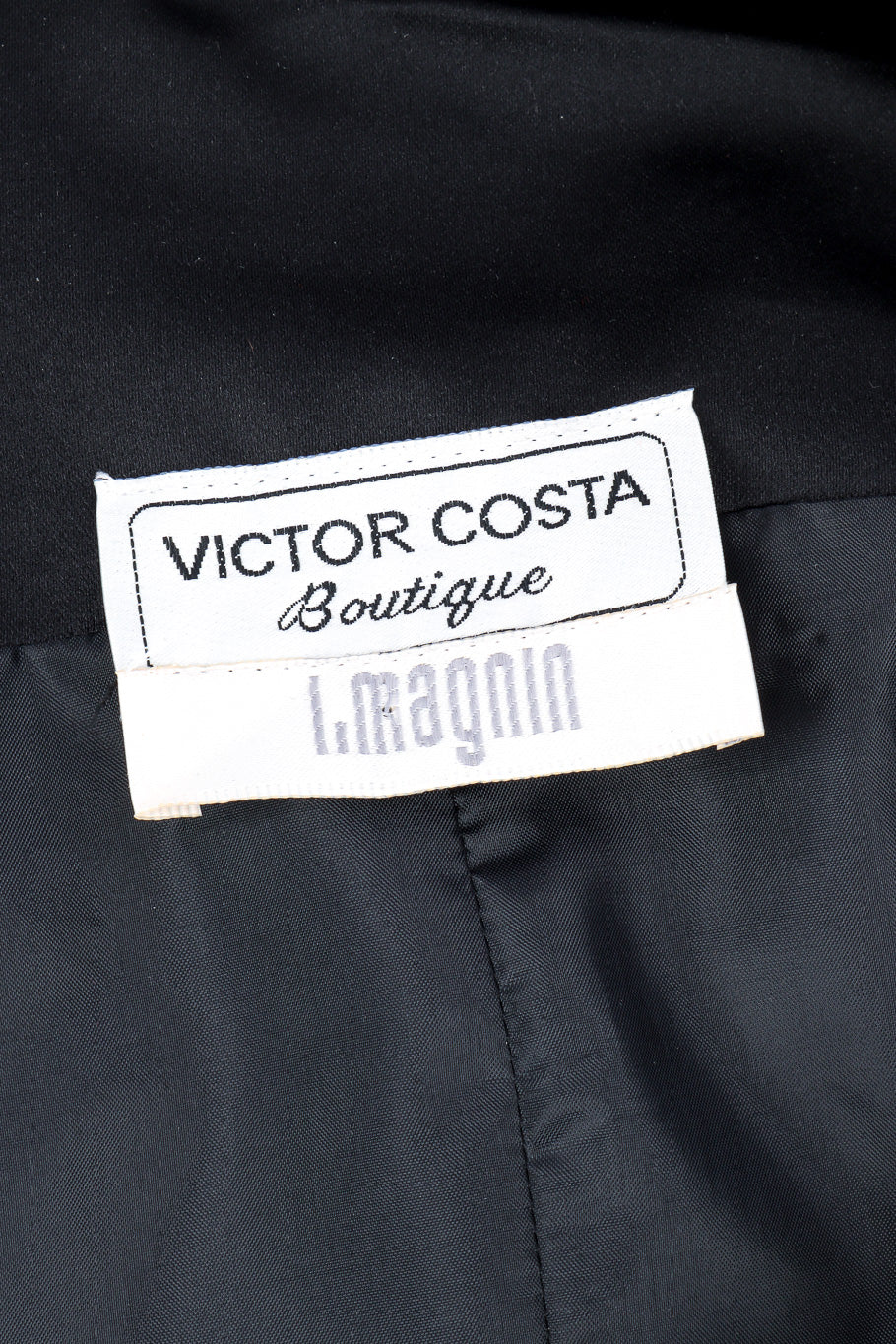 Victor Costa satin balloon sleeve jacket designer label @recessla