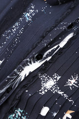 Recess Los Angeles Vintage Valentino Cosmic Astrological Pleated Cocktail Dress