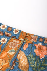 Recess Los Angeles Vintage Valentino Metallic Floral Quilted Jacket & Wrap Skirt Suit Set