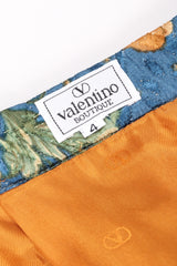 Recess Los Angeles Vintage Valentino Metallic Floral Quilted Jacket & Wrap Skirt Suit Set