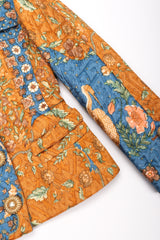 Recess Los Angeles Vintage Valentino Metallic Floral Quilted Jacket & Wrap Skirt Suit Set