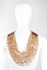 Recess Los Angeles Vintage Valentino Multi-Strand Beaded Collar Necklace