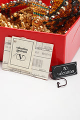 Recess Los Angeles Vintage Valentino Multi-Strand Beaded Collar Necklace