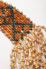 Recess Los Angeles Vintage Valentino Multi-Strand Beaded Collar Necklace