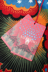 Recess Los Angeles Vintage Valentino Volcano Print Enchanted Wonderland Mini Dress Wool Silk