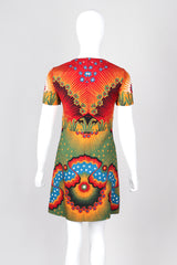 Recess Los Angeles Vintage Valentino Volcano Print Enchanted Wonderland Mini Dress Wool Silk