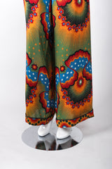 Recess Los Angeles Vintage Valentino Stars Stripes Palazzo Silk Wide Leg Pants