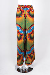 Recess Los Angeles Vintage Valentino Stars Stripes Palazzo Silk Wide Leg Pants