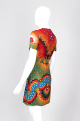 Recess Los Angeles Vintage Valentino Volcano Print Enchanted Wonderland Mini Dress Wool Silk