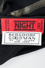 Vintage Valentino for Valentino Night Gold Lamé Ruffle Dress Label at Recess