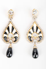 Recess Los Angeles Designer Consignment Resale Recycled Vintage Valentino Ace Of Spades Enamel Drop Earrings