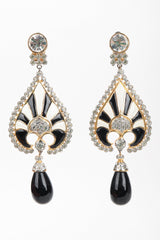 Recess Los Angeles Designer Consignment Resale Recycled Vintage Valentino Ace Of Spades Enamel Drop Earrings