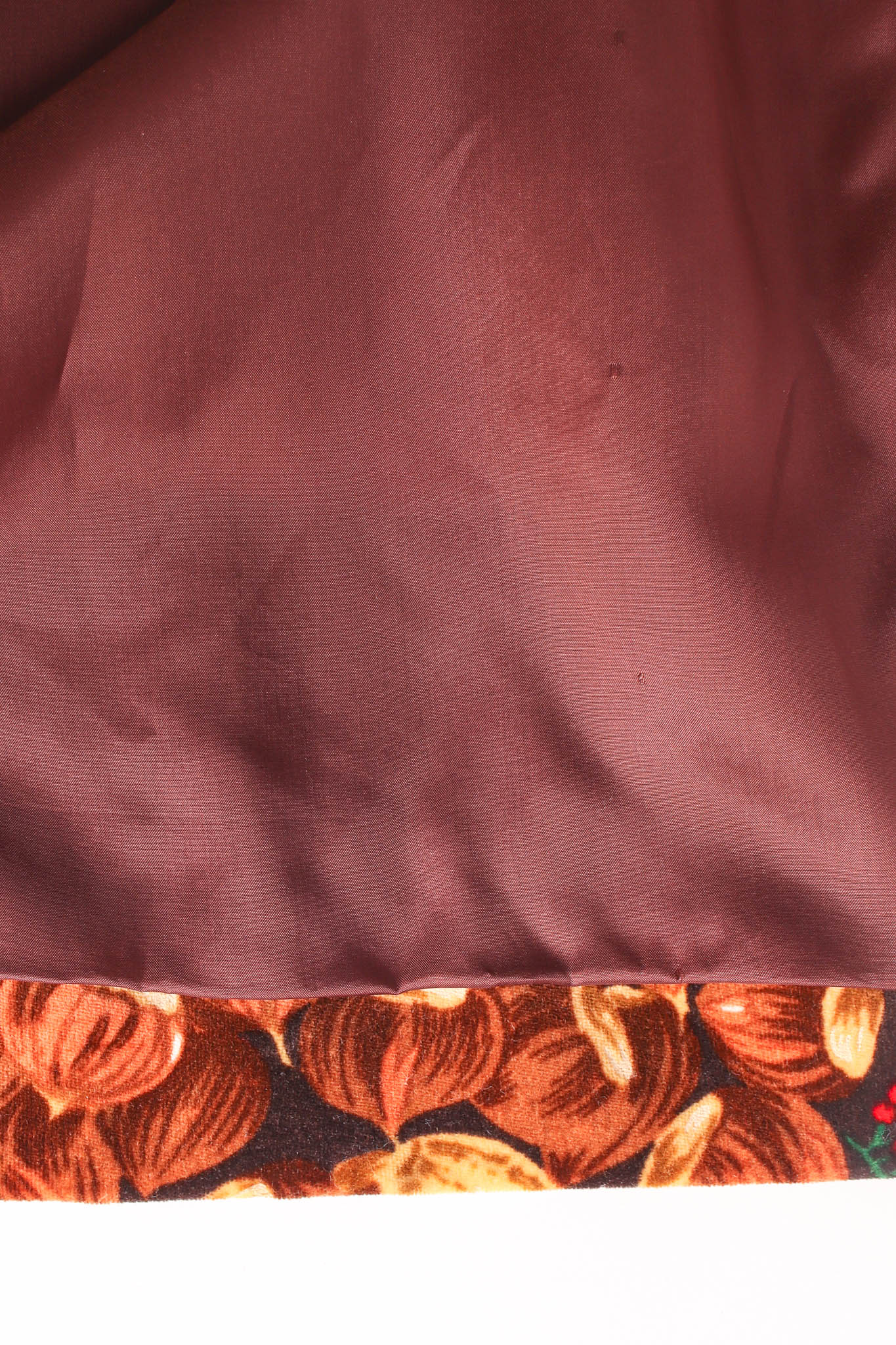 Vintage Valentino I.Magnin Chestnuts & Berries Top & Skirt Set liner/hem skirt @ Recess LA