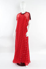 Valentino Rose Velvet Silk Panel Dress mannequin angle @ Recess Los Angeles