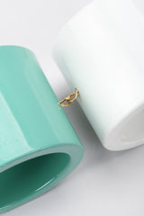 Recess Los Angeles Vintage Vera Neumann Lucite Colorblock Cylinder Tube Drop Earrings