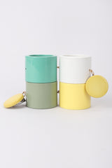 Recess Los Angeles Vintage Vera Neumann Lucite Colorblock Cylinder Tube Drop Earrings