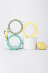 Recess Los Angeles Vintage Vera Neumann Lucite Colorblock Cylinder Tube Drop Earrings