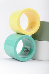 Recess Los Angeles Vintage Vera Neumann Lucite Colorblock Cylinder Tube Drop Earrings