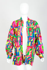 Vintage Versace Jeans Couture Robert Indiana Pop Art Love Shirt on Mannequin front open at Recess