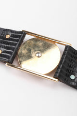 Recess Los Angeles Vintage Gianni Versace Mixed Metal Studded Leather Medusa Belt