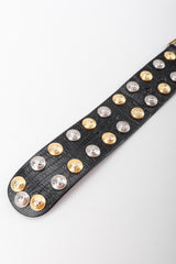 Recess Los Angeles Vintage Gianni Versace Mixed Metal Studded Leather Medusa Belt