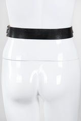 Recess Los Angeles Vintage Gianni Versace Mixed Metal Studded Leather Medusa Belt