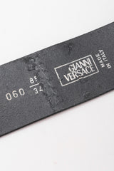 Recess Los Angeles Vintage Gianni Versace Mixed Metal Studded Leather Medusa Belt