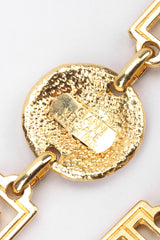 Recess Los Angeles Vintage Gianni Versace Gold Medusa Greek Key 4-Strand Choker Necklace