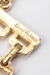 Recess Los Angeles Vintage Gianni Versace Gold Medusa Greek Key 4-Strand Choker Necklace