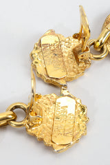 Vintage Gianni Versace Gold Medusa Head Drop Earring Clip Backs at Recess