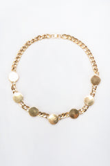 Recess Los Angeles Vintage Gianni Versace Medusa Gold Coin Collar Necklace