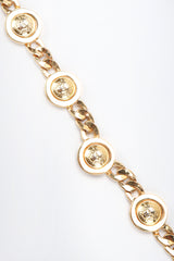 Recess Los Angeles Vintage Gianni Versace Medusa Gold Coin Collar Necklace