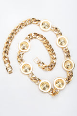 Recess Los Angeles Vintage Gianni Versace Medusa Gold Coin Collar Necklace