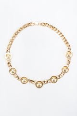 Recess Los Angeles Vintage Gianni Versace Medusa Gold Coin Collar Necklace