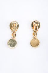 Recess Los Angeles Vintage Gianni Versace Medusa Gold Coin Drop Earrings