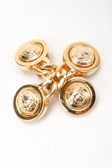 Recess Los Angeles Vintage Gianni Versace Medusa Gold Coin Drop Earrings