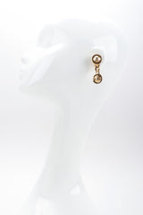 Recess Los Angeles Vintage Gianni Versace Medusa Gold Coin Drop Earrings