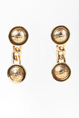 Recess Los Angeles Vintage Gianni Versace Medusa Gold Coin Drop Earrings