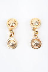 Recess Los Angeles Vintage Gianni Versace Medusa Gold Coin Drop Earrings