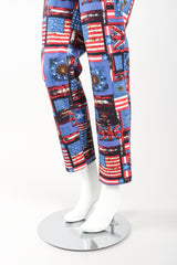 Recess Designer Consignment Vintage Versace Jeans Couture Union Jack Flag Print Jean Los Angeles Resale