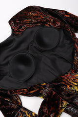 Recess Los Angeles Vintage Vicky Tiel Velvet Lamé Fire Leopard Dress