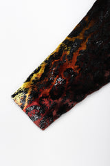 Recess Los Angeles Vintage Vicky Tiel Velvet Lamé Fire Leopard Dress