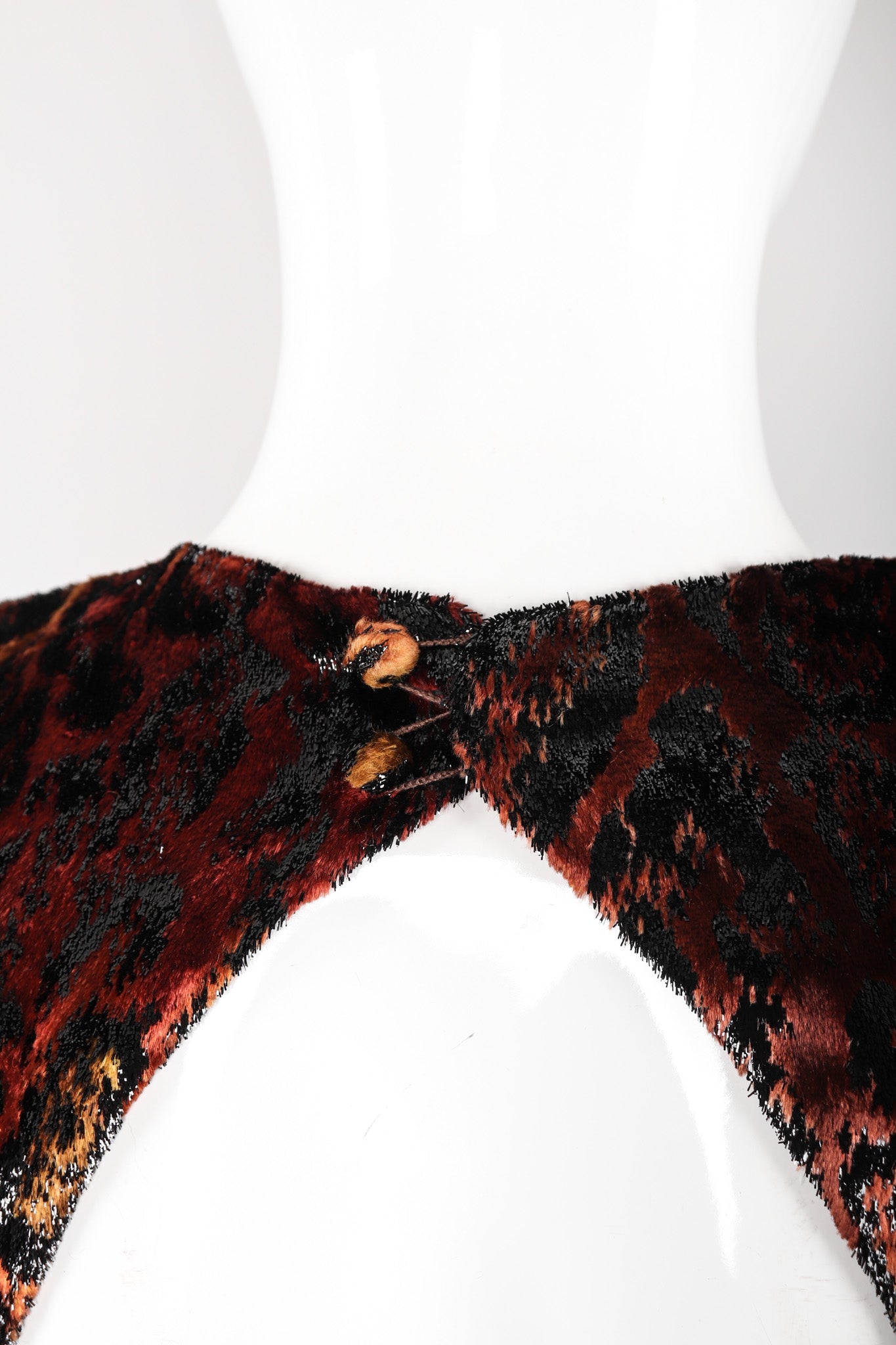 Recess Los Angeles Vintage Vicky Tiel Velvet Lamé Fire Leopard Dress