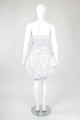 Recess Designer Consignment Vintage Vicky Tiel Sweetheart Dotted Bubble Hem Cocktail Dress Los Angeles Resale Recycled