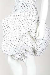 Recess Designer Consignment Vintage Vicky Tiel Sweetheart Dotted Bubble Hem Cocktail Dress Los Angeles Resale Recycled