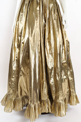 Vintage Victor Costa for Saks Ruffle Pleat Lamé Gown mannequin skirt @ Recess LA