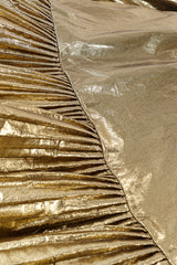 Vintage Victor Costa for Saks Ruffle Pleat Lamé Gown ruffle pleat/fabric close @ Recess LA