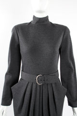 Vintage Victor Costa Tulip Dress & Fur Wrap Set on Mannequin bodice belt at Recess LA
