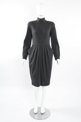 Vintage Victor Costa Tulip Dress & Fur Wrap Set on Mannequin front at Recess LA